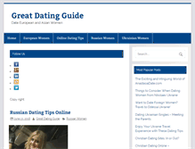 Tablet Screenshot of greatdatingguide.com